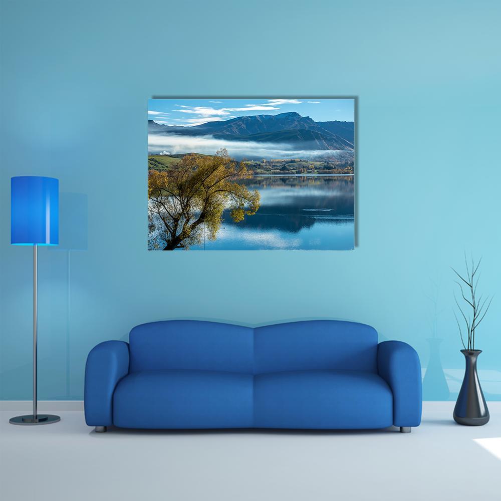 The lake Hayes Canvas Wall Art-1 Piece-Gallery Wrap-48" x 32"-Tiaracle