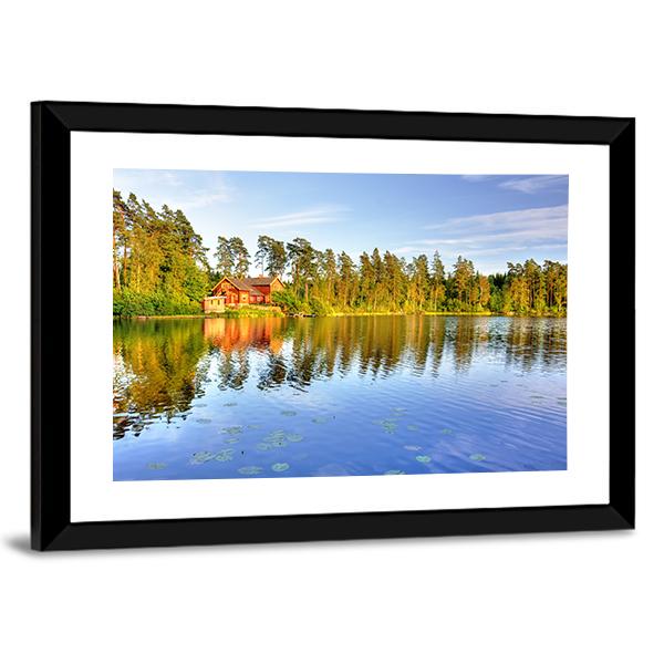 The Lake House Canvas Wall Art-3 Horizontal-Gallery Wrap-25" x 16"-Tiaracle