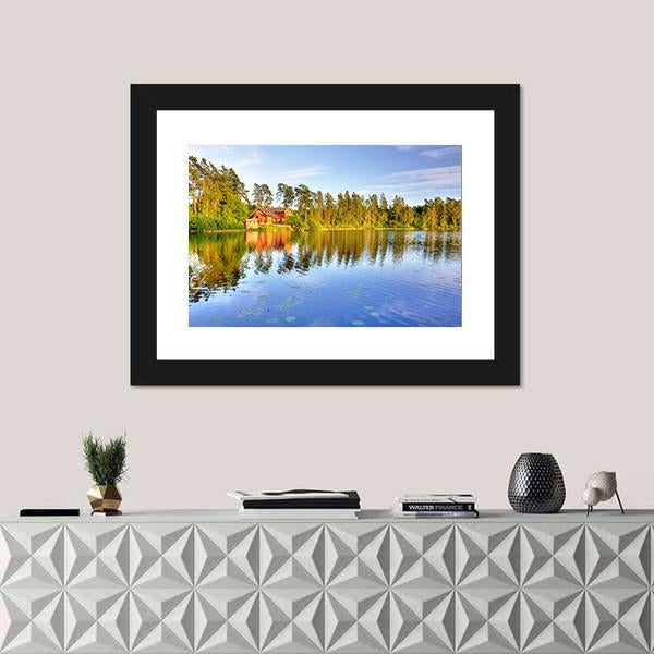 The Lake House Canvas Wall Art-3 Horizontal-Gallery Wrap-25" x 16"-Tiaracle
