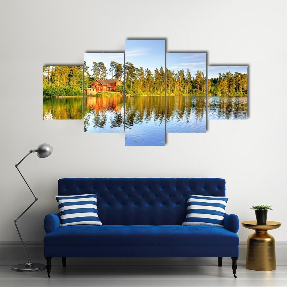 The Lake House Canvas Wall Art-5 Star-Gallery Wrap-62" x 32"-Tiaracle