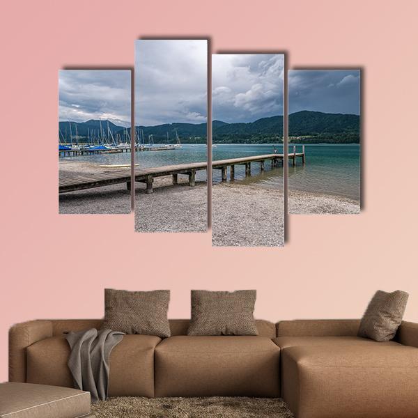 Tegernsee Lake Germany Canvas Wall Art-4 Pop-Gallery Wrap-50" x 32"-Tiaracle