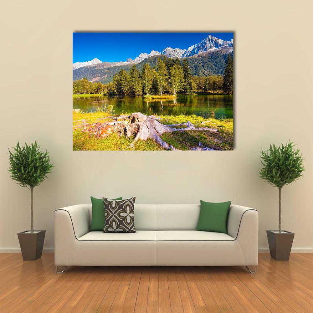 The Mountain Resort Of Chamonix Canvas Wall Art-1 Piece-Gallery Wrap-48" x 32"-Tiaracle