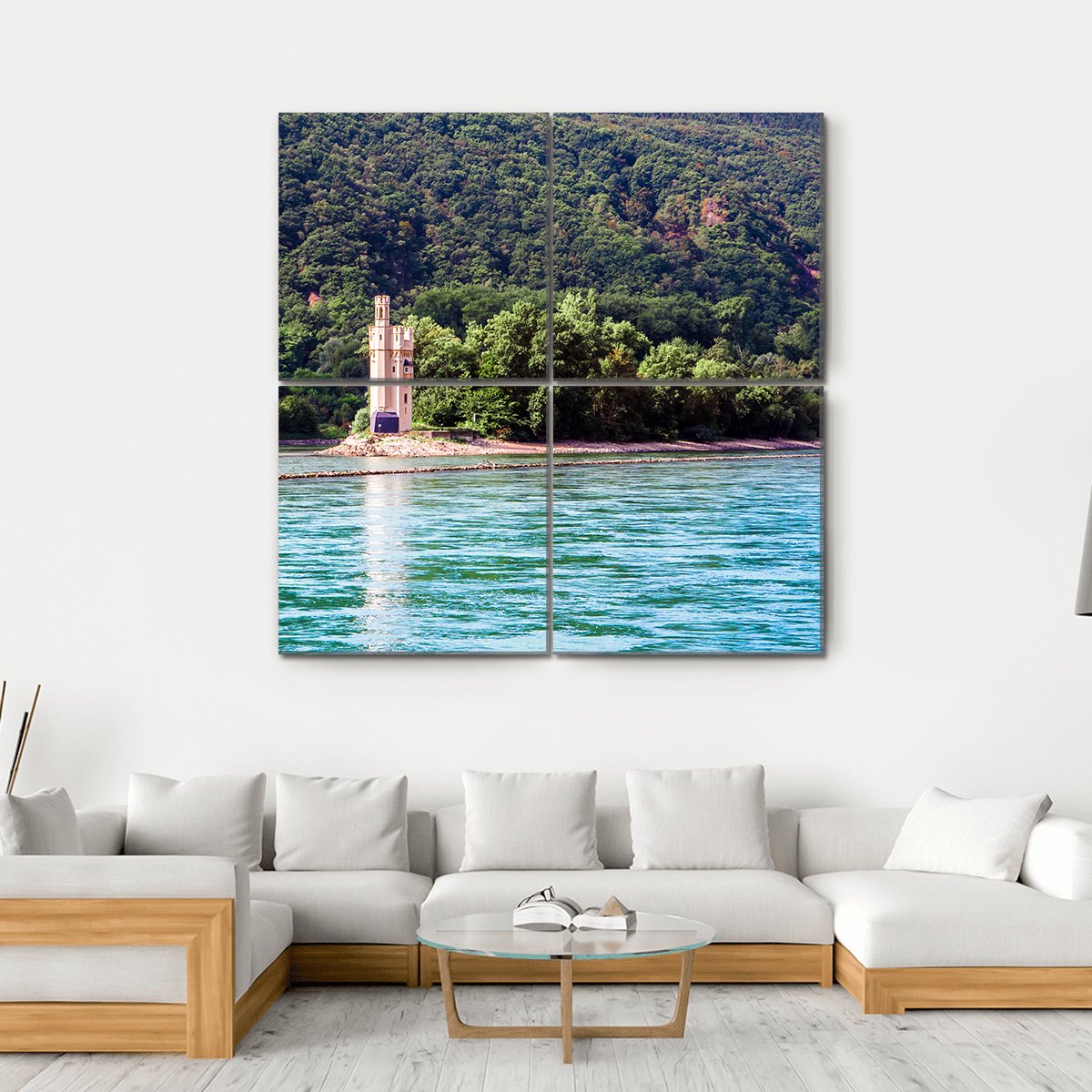 The Mouse Tower Berlin Canvas Wall Art-4 Square-Gallery Wrap-17" x 17"-Tiaracle
