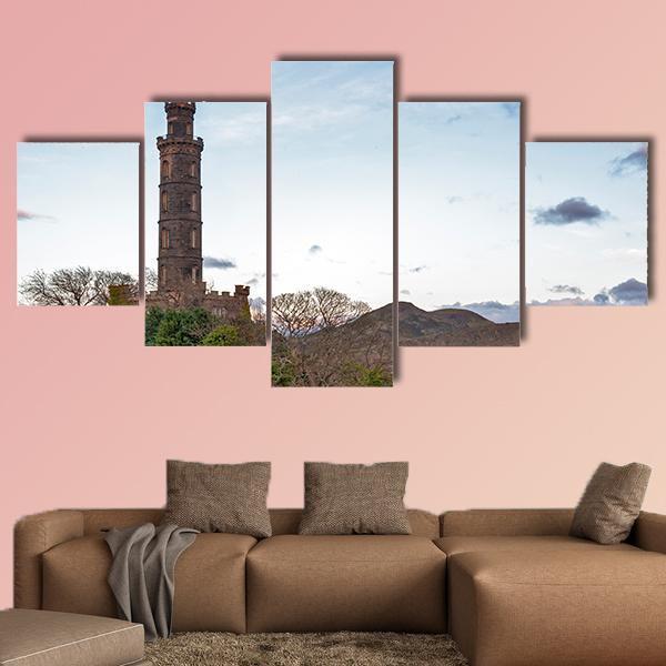 The Nelson Monument Mile Canvas Wall Art-5 Star-Gallery Wrap-62" x 32"-Tiaracle