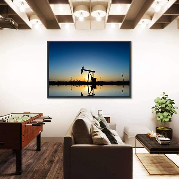The Oil Pump Panoramic Canvas Wall Art-1 Piece-36" x 12"-Tiaracle