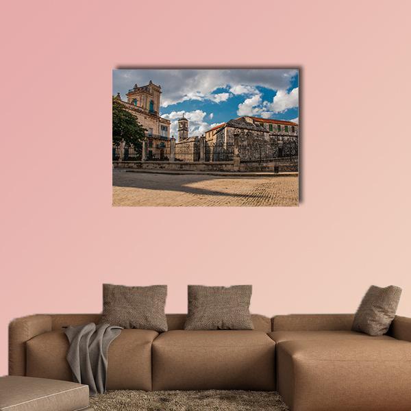 Old Fortress Castle Havana Canvas Wall Art-1 Piece-Gallery Wrap-48" x 32"-Tiaracle