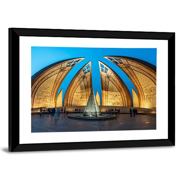 The Pakistan Monument Panoramic Canvas Wall Art-1 Piece-36" x 12"-Tiaracle