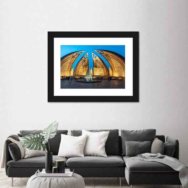The Pakistan Monument Panoramic Canvas Wall Art-1 Piece-36" x 12"-Tiaracle