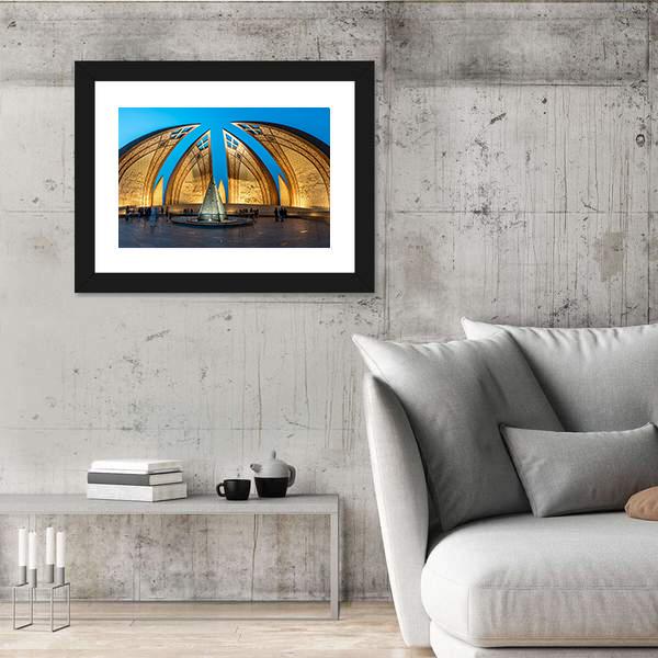 The Pakistan Monument Panoramic Canvas Wall Art-1 Piece-36" x 12"-Tiaracle