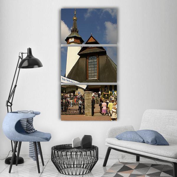 The Pallottine Church In Poland Vertical Canvas Wall Art-3 Vertical-Gallery Wrap-12" x 25"-Tiaracle