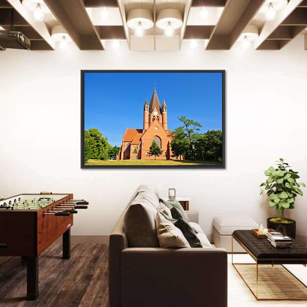 The Paulus Church Germany Vertical Canvas Wall Art-3 Vertical-Gallery Wrap-12" x 25"-Tiaracle