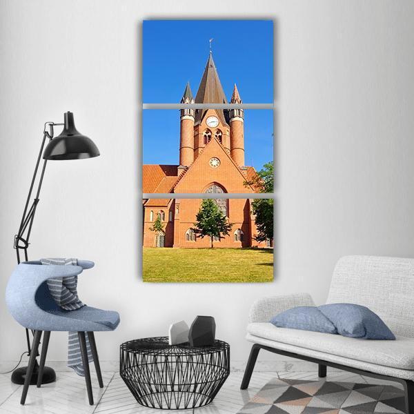 The Paulus Church Germany Vertical Canvas Wall Art-3 Vertical-Gallery Wrap-12" x 25"-Tiaracle