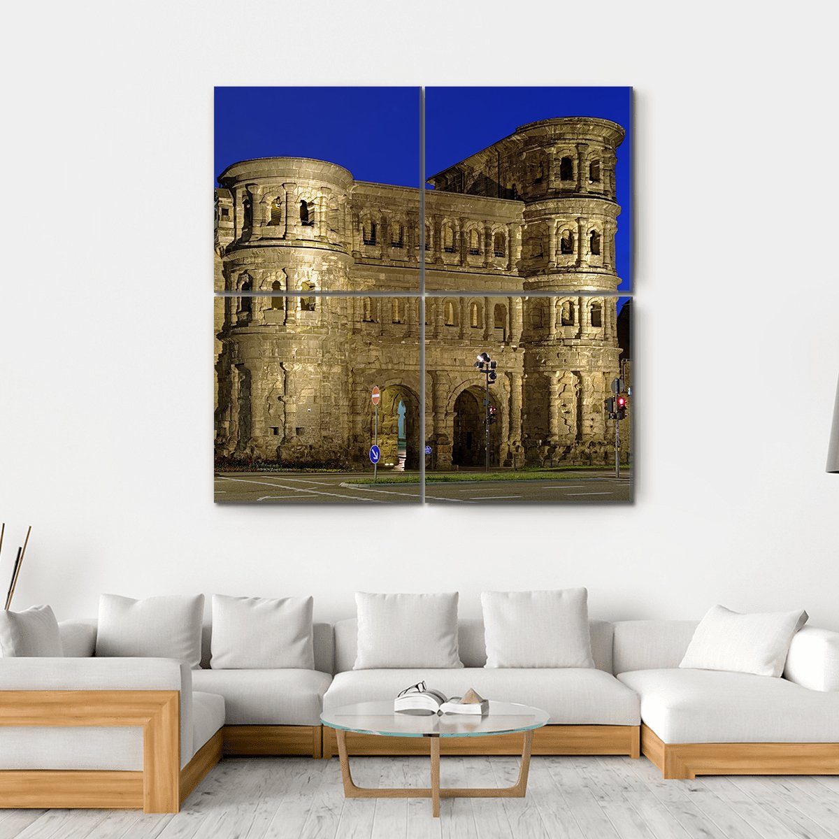 The Porta Nigra Canvas Wall Art-4 Square-Gallery Wrap-17" x 17"-Tiaracle