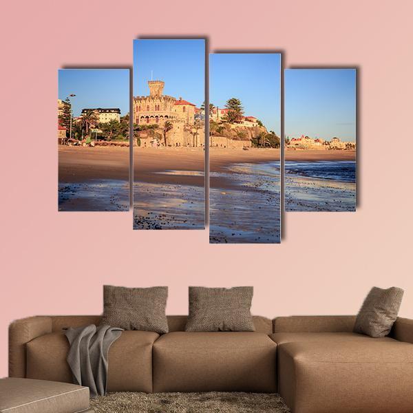 The Praia Do Tamariz Beach Canvas Wall Art-4 Pop-Gallery Wrap-50" x 32"-Tiaracle