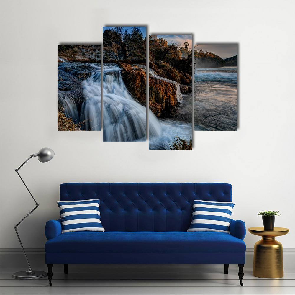 The Rhine Falls Canvas Wall Art-3 Horizontal-Gallery Wrap-25" x 16"-Tiaracle