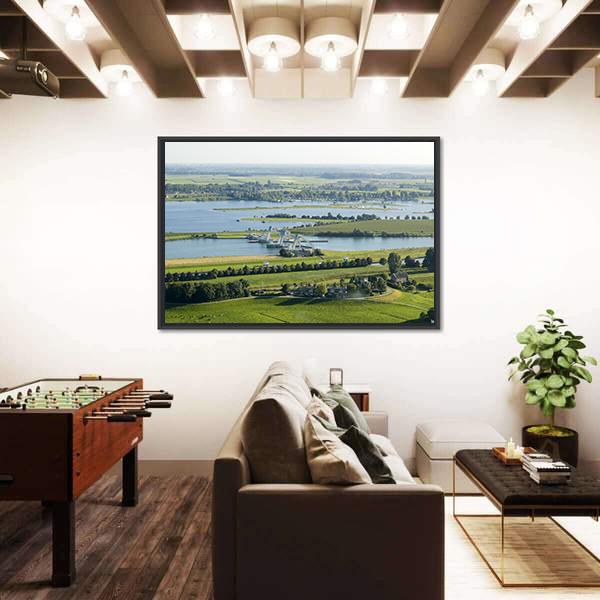 The River Rhine Panoramic Canvas Wall Art-1 Piece-36" x 12"-Tiaracle