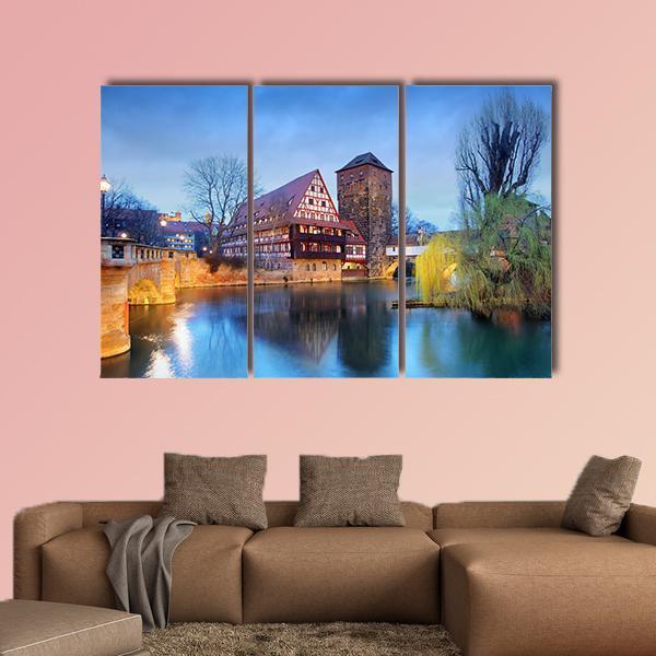 Nuremberg Town Germany Canvas Wall Art-3 Horizontal-Gallery Wrap-25" x 16"-Tiaracle