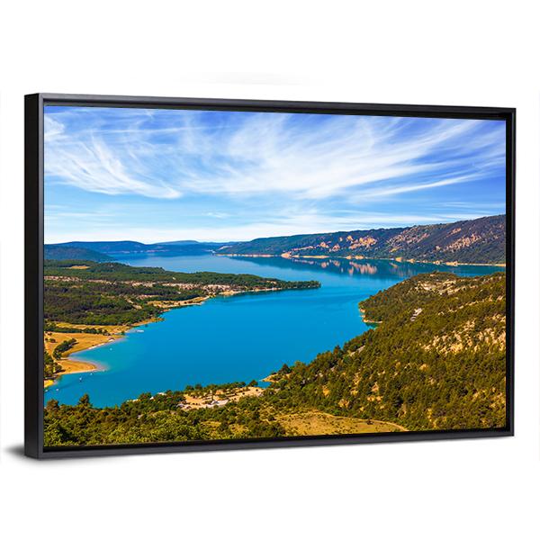 The River Verdon France Canvas Wall Art-3 Horizontal-Gallery Wrap-25" x 16"-Tiaracle