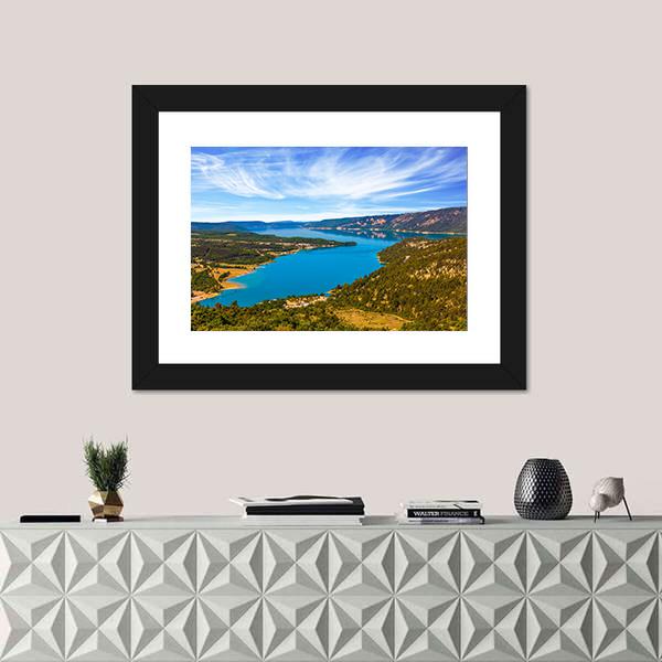 The River Verdon France Canvas Wall Art-3 Horizontal-Gallery Wrap-25" x 16"-Tiaracle