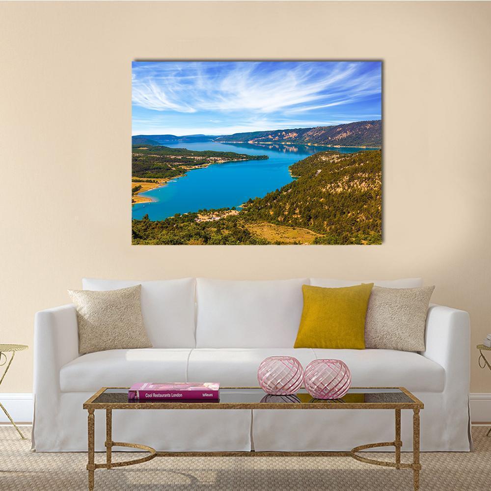 The River Verdon France Canvas Wall Art-1 Piece-Gallery Wrap-48" x 32"-Tiaracle