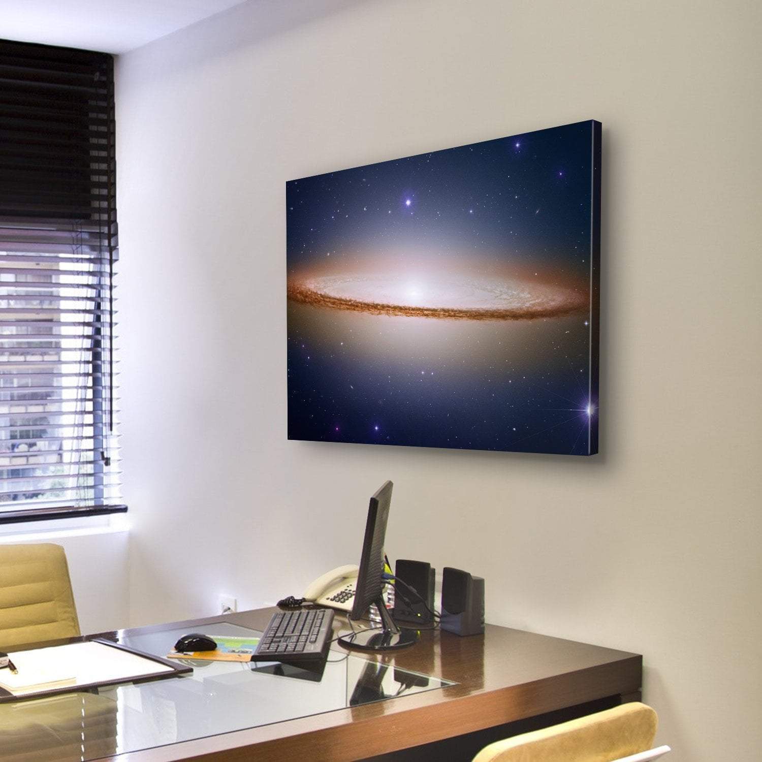 The Sombrero Galaxy Canvas Wall Art-3 Horizontal-Gallery Wrap-25" x 16"-Tiaracle