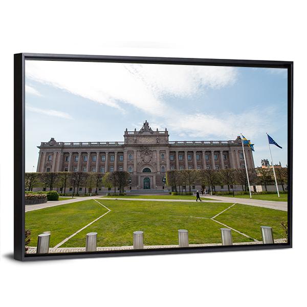 The Swedish Parliament Canvas Wall Art-3 Horizontal-Gallery Wrap-25" x 16"-Tiaracle