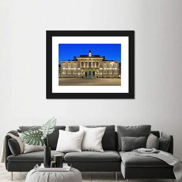 The Tampere City Hall Canvas Wall Art-1 Piece-Framed Print-20" x 16"-Tiaracle