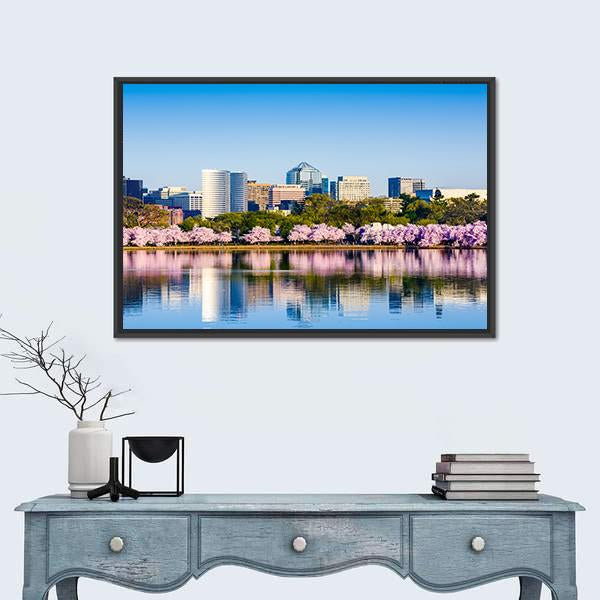 The Tidal Basin Canvas Wall Art-5 Horizontal-Gallery Wrap-22" x 12"-Tiaracle