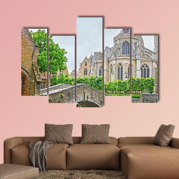 The Tiny Bonifacius Bridge Canvas Wall Art-5 Pop-Gallery Wrap-47" x 32"-Tiaracle
