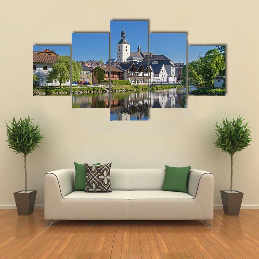 County Town Of Regen Canvas Wall Art-5 Star-Gallery Wrap-62" x 32"-Tiaracle
