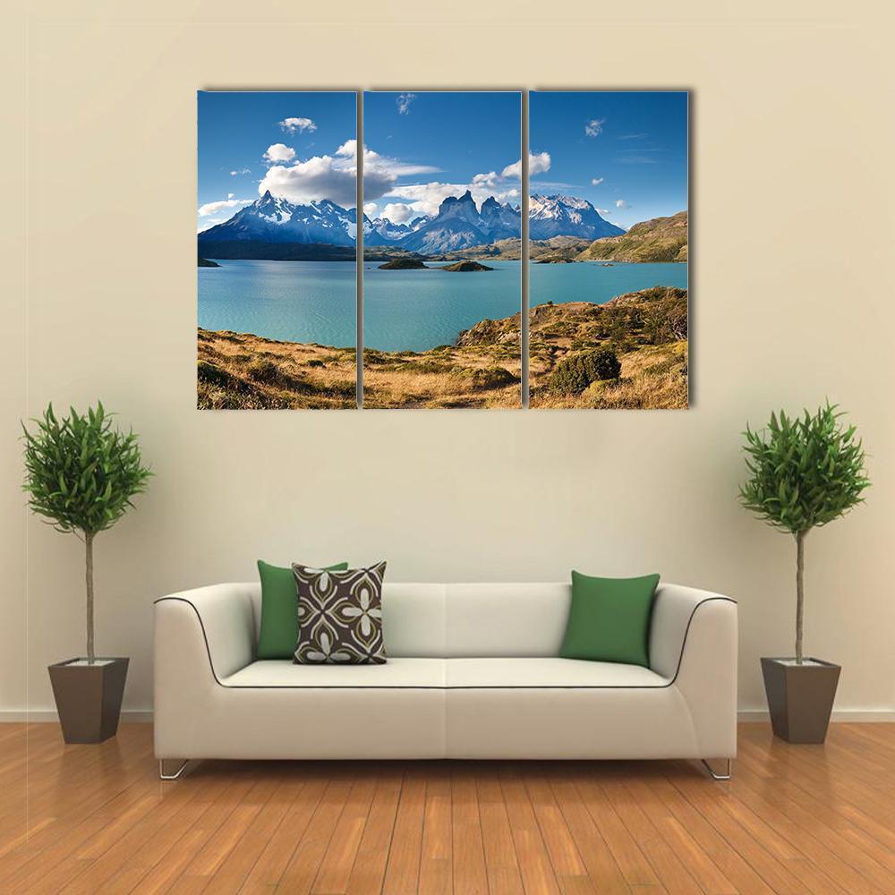 Torres del Paine National Park Canvas Wall Art-3 Horizontal-Gallery Wrap-37" x 24"-Tiaracle