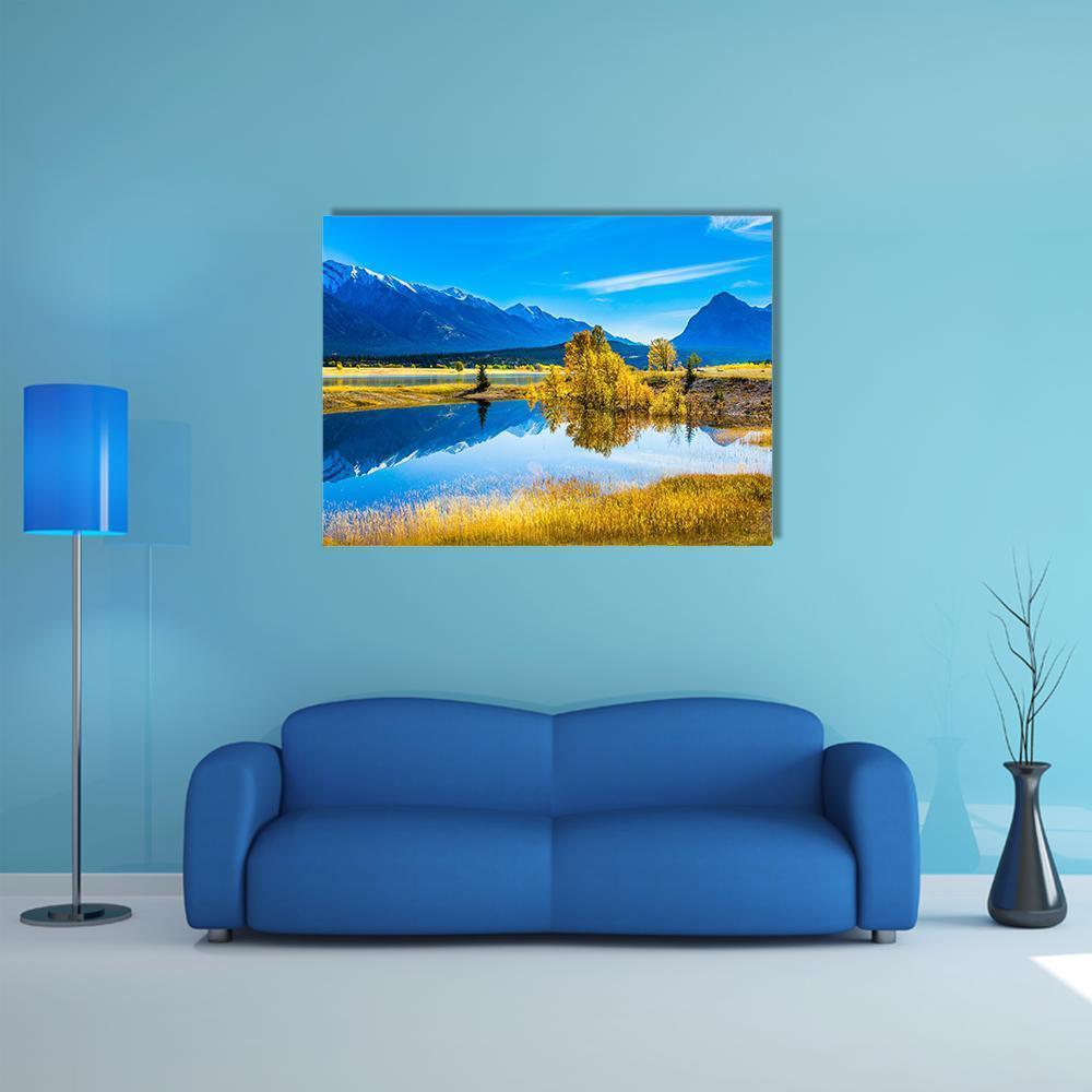 Abraham Lake Canvas Wall Art-1 Piece-Gallery Wrap-48" x 32"-Tiaracle