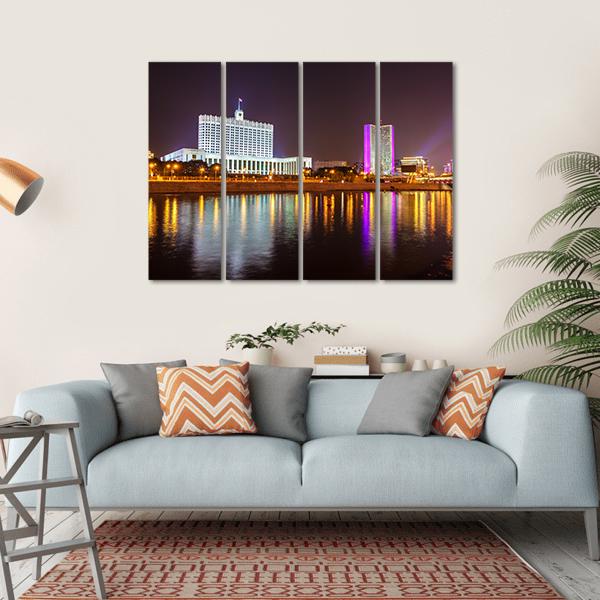 The White House Moscow Canvas Wall Art-4 Horizontal-Gallery Wrap-34" x 24"-Tiaracle
