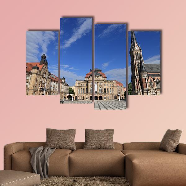 Theatre Square Germany Canvas Wall Art-4 Pop-Gallery Wrap-50" x 32"-Tiaracle