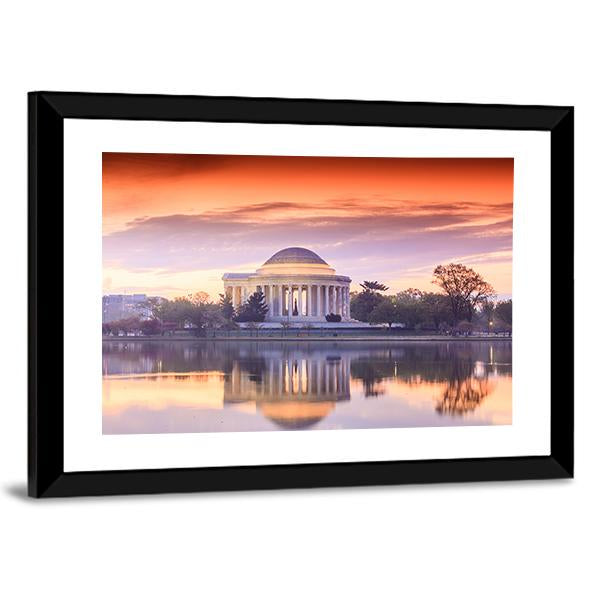 Thomas Jefferson Memorial Canvas Wall Art-5 Horizontal-Gallery Wrap-22" x 12"-Tiaracle