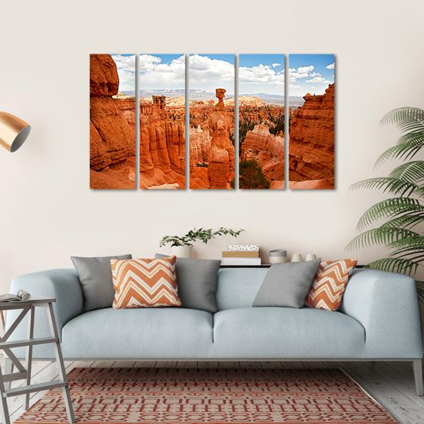 Thors Hammer Bryce Canyon Utah Canvas Wall Art-5 Horizontal-Gallery Wrap-22" x 12"-Tiaracle