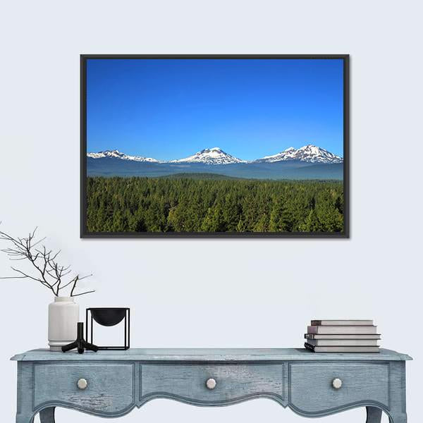 Three Sisters Mountains Oregon Canvas Wall Art-3 Horizontal-Gallery Wrap-25" x 16"-Tiaracle