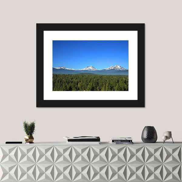 Three Sisters Mountains Oregon Canvas Wall Art-3 Horizontal-Gallery Wrap-25" x 16"-Tiaracle