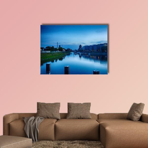 Timbered Timber Harbor Canvas Wall Art-1 Piece-Gallery Wrap-48" x 32"-Tiaracle