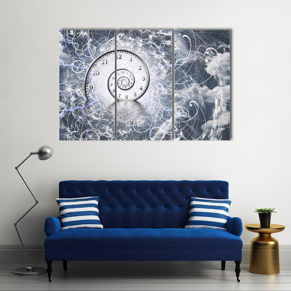 Time & Quantum Physics Canvas Wall Art-3 Horizontal-Gallery Wrap-37" x 24"-Tiaracle