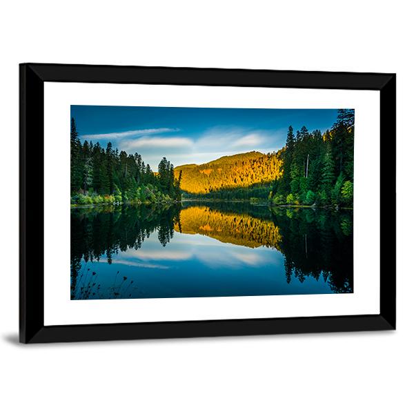 Toketee Lake In Oregon Panoramic Canvas Wall Art-1 Piece-36" x 12"-Tiaracle