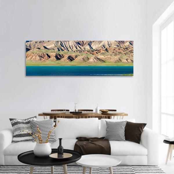 Toktogul Lake Kyrgyzstan Panoramic Canvas Wall Art-1 Piece-36" x 12"-Tiaracle
