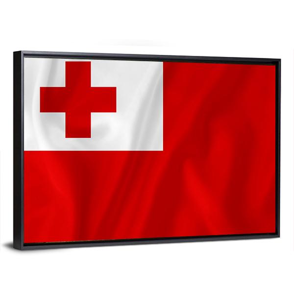 Tonga Flag Panoramic Canvas Wall Art-1 Piece-36" x 12"-Tiaracle