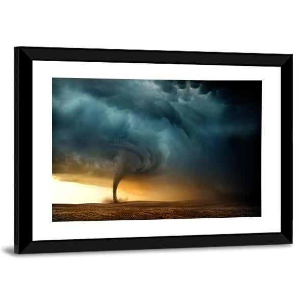 Tornado Forming A Supercell Canvas Wall Art-3 Horizontal-Gallery Wrap-25" x 16"-Tiaracle