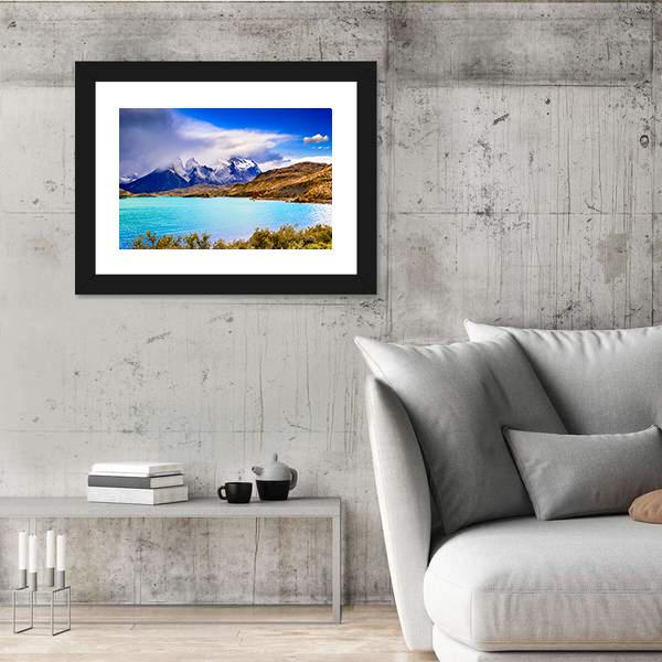 Torres Del Paine Chile Canvas Wall Art-5 Horizontal-Gallery Wrap-22" x 12"-Tiaracle