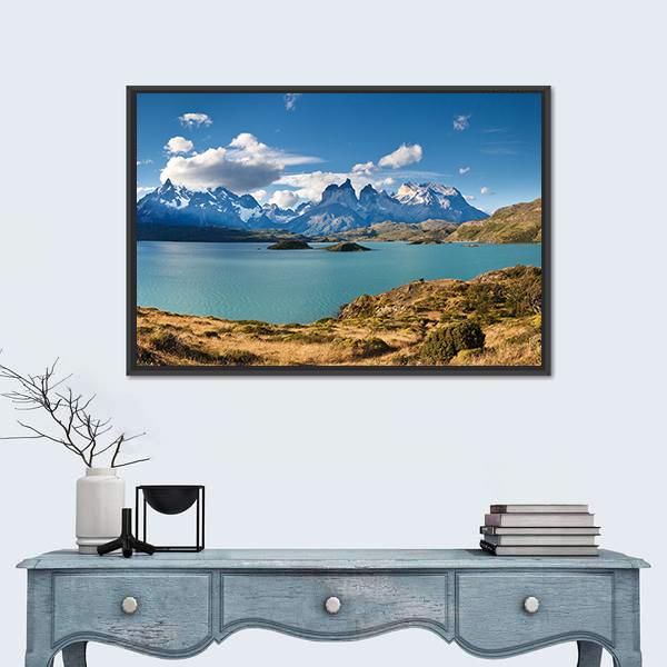 Torres del Paine National Park Canvas Wall Art-5 Horizontal-Gallery Wrap-22" x 12"-Tiaracle