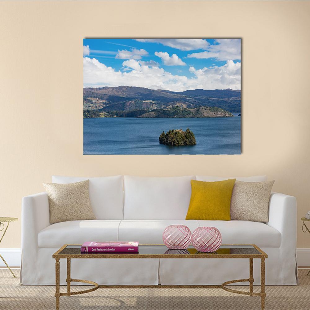 Tota Lake In Boyaca Canvas Wall Art-1 Piece-Gallery Wrap-48" x 32"-Tiaracle