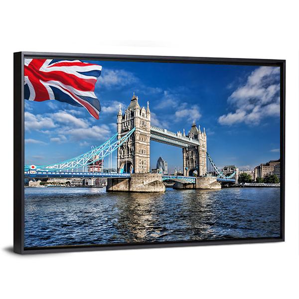 Tower Bridge Of London Canvas Wall Art-5 Horizontal-Gallery Wrap-22" x 12"-Tiaracle