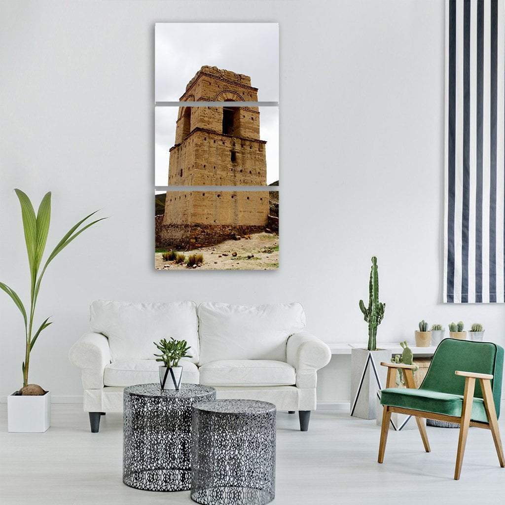 Tower Oblivion Ruin Vertical Canvas Wall Art-3 Vertical-Gallery Wrap-12" x 25"-Tiaracle