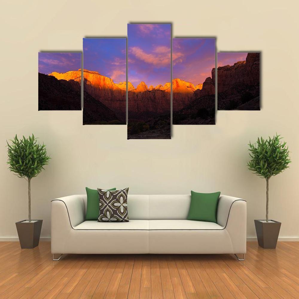 Towers Of The Virgin Canvas Wall Art-5 Star-Gallery Wrap-62" x 32"-Tiaracle